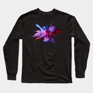 Explosion Graphic Design Long Sleeve T-Shirt